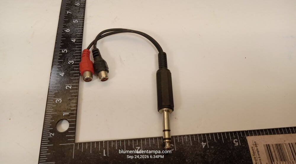 1/4" TRS Male to Dual RCA Female Y Splitter Audio Adapter Cable